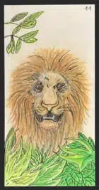 Le lion - Carte n°11 de l'Oracle Gé