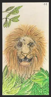 Le lion - Carte n°11 de l'Oracle Gé