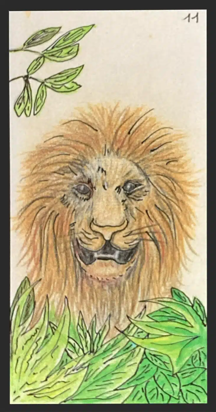 Le lion - Carte n°11 de l'Oracle Gé