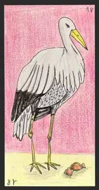 La cigogne - Carte n°18 de l'Oracle Gé