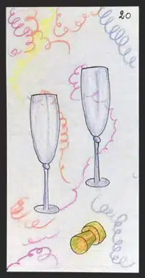 Les deux flutes - Carte n°20 de l'Oracle Gé