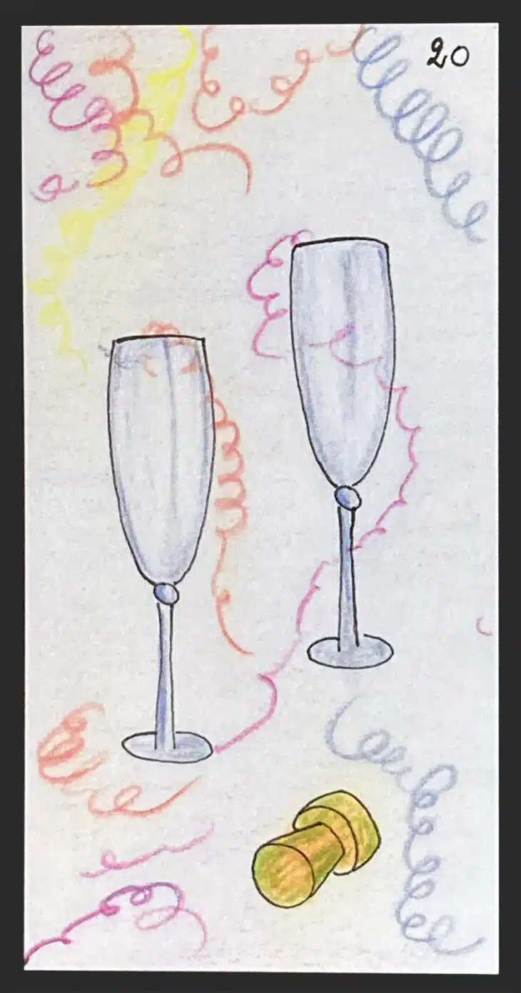 Les deux flutes - Carte n°20 de l'Oracle Gé