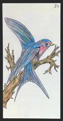 L'oiseau - Carte n°27 de l'Oracle Gé