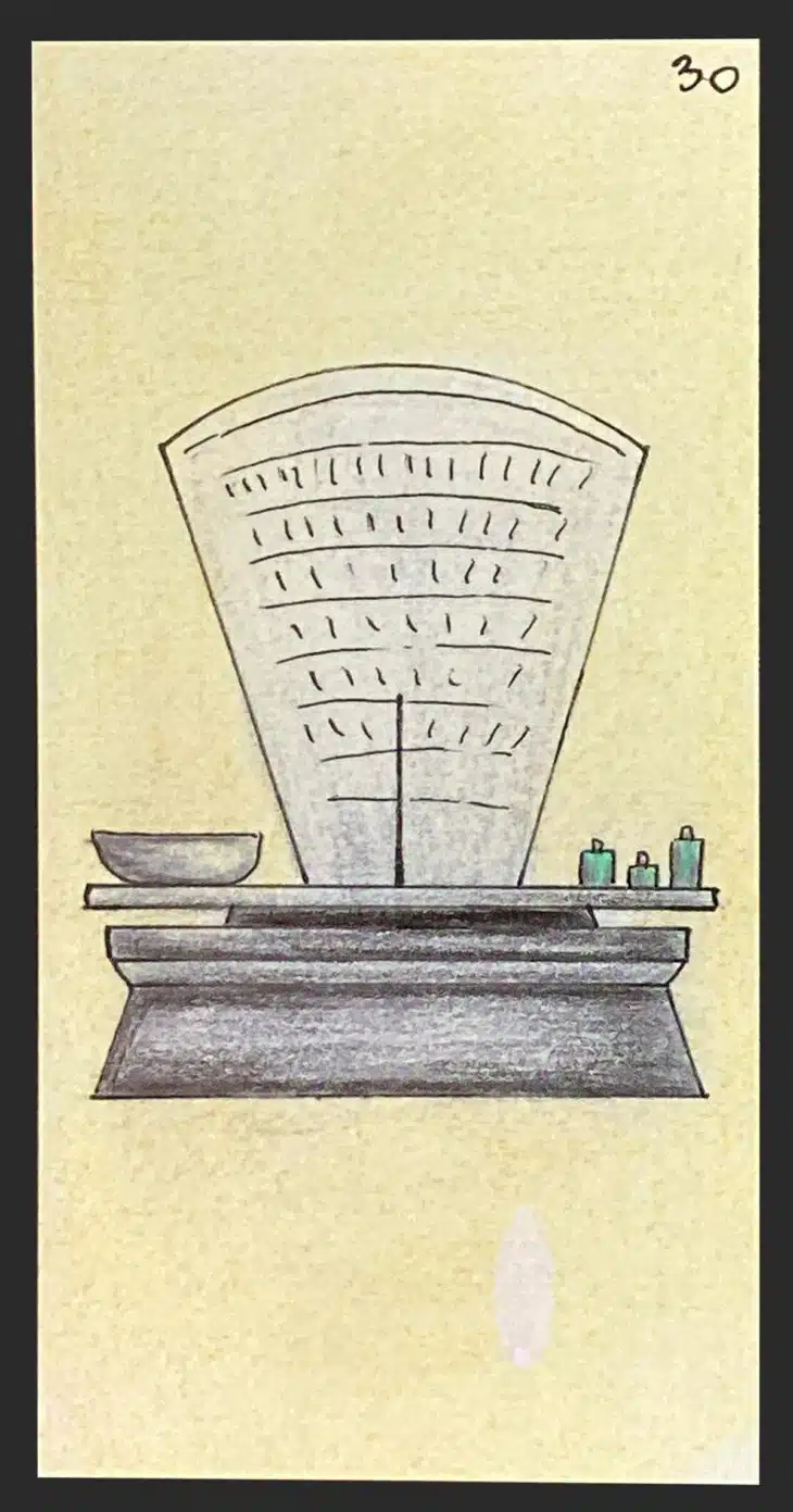 La balance - Carte n°30 de l'Oracle Gé