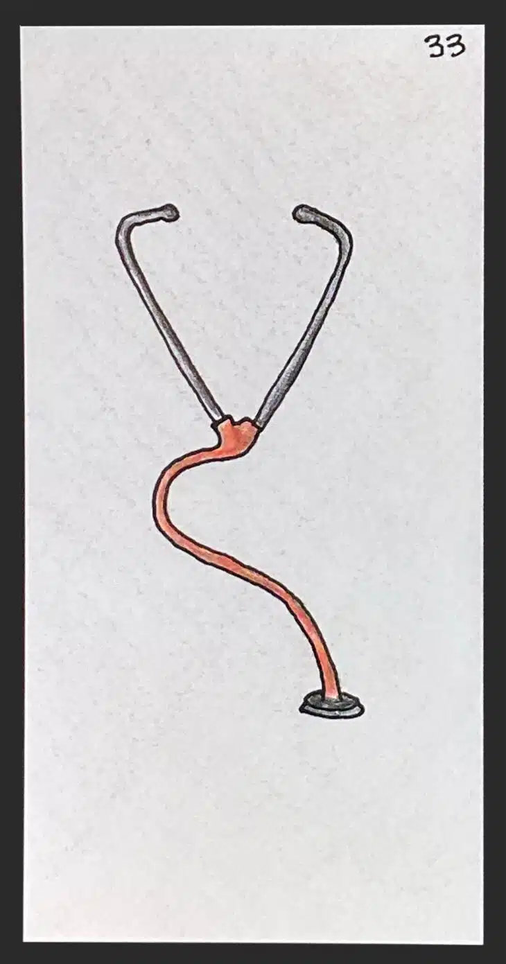 Le stéthoscope - Carte n°33 de l'Oracle Gé