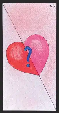 Le cœur partagé - Carte n°36 de l'Oracle Gé