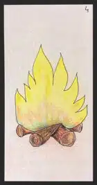 Le feu - Carte n°4 de l'Oracle Gé