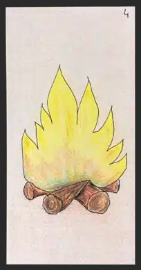 Le feu - Carte n°4 de l'Oracle Gé