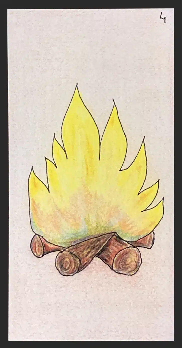Le feu - Carte n°4 de l'Oracle Gé