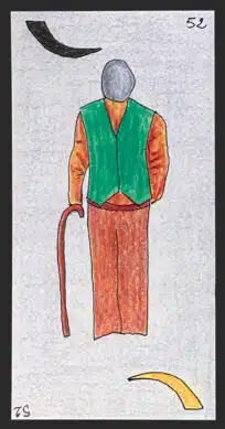 L'homme âgé - Carte n°52 de l'Oracle Gé