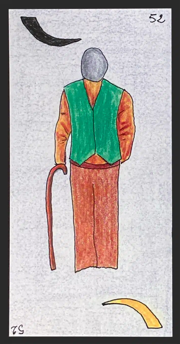 L'homme âgé - Carte n°52 de l'Oracle Gé
