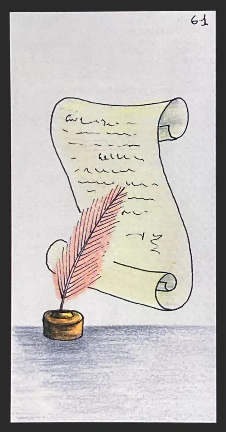 Le parchemin - Carte n°61 de l'Oracle Gé